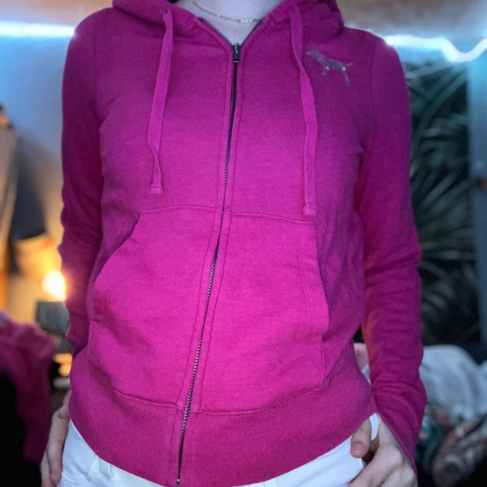 Small PINK zip-up hoodie